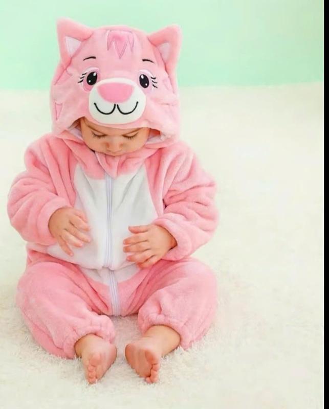 body lông nhung hình thú Mèo Hồng dành cho bé từ 4-30kg Voi 0