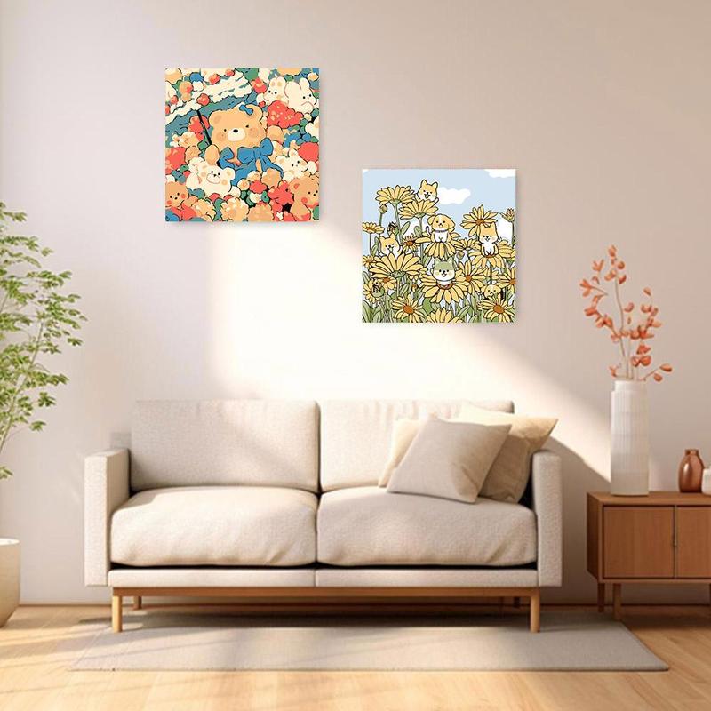 Product Introduction of Cartoon Tulip Animal Oil Painting Toy DIY Handmade Flower Coloring Painting 39