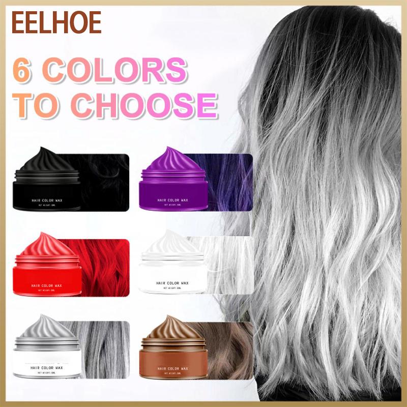 Kem Nhuộm Tóc Dùng Một Lần, EELHOE, Màu Sắc Cá Tính, Sáp Vuốt Tóc Tạm Thời, Bùn Tóc Đầy Màu Sắc
