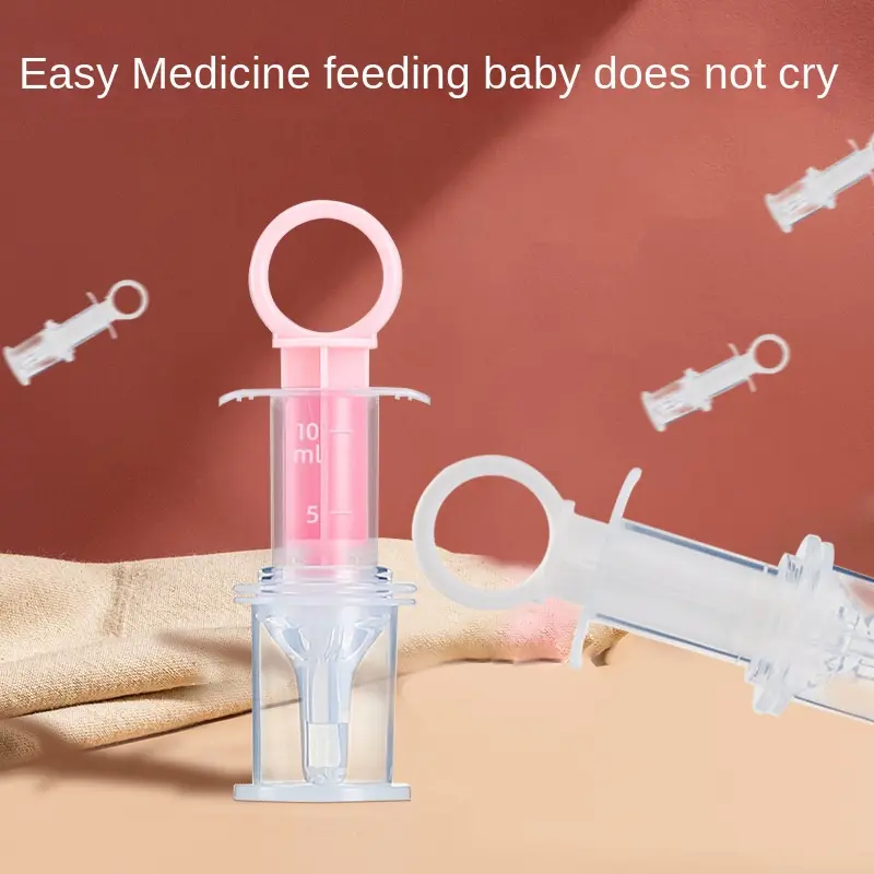 2PCS Silicone Baby Feeder Nipple Water Feeder Feeding Choke Proof Dropper Syringe Feed Medication Utensil