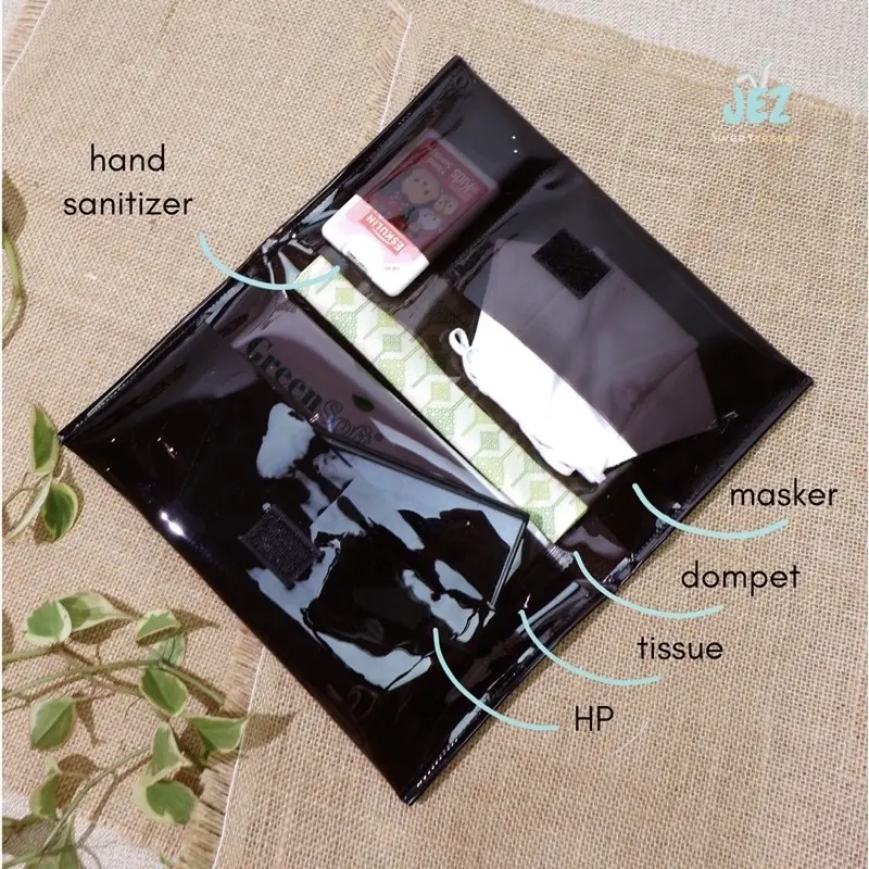 TISSUE POUCH TRAVEL POUCH 5 IN 1 MIKA WATERPROOF SANITARY DOMPET WANITA TEMPAT TISSUE 1