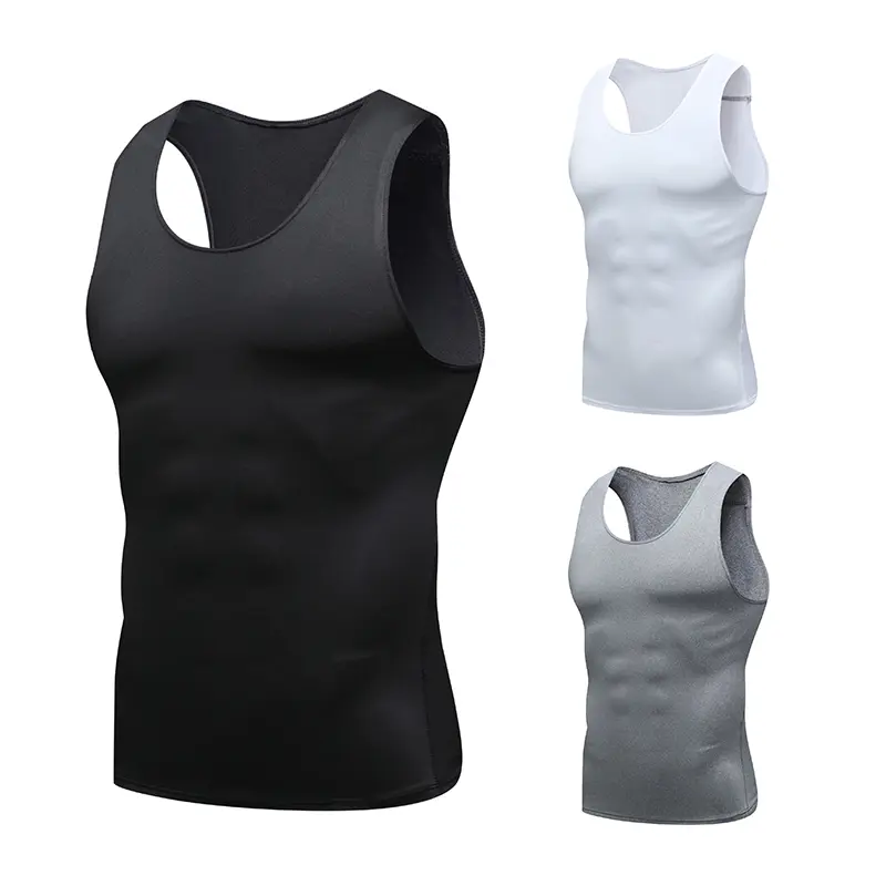 yomo sport เสื้อกั๊กสำหรับผู้ชาย เสื้อกั๊กบีบอัด กระชับกล้ามเนื้อ เสื้อกีฬา