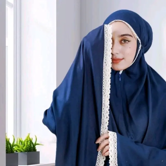 Mukena terbaru 2024 dewasa remaja mukenah adem traveling bahan katun tebal 3