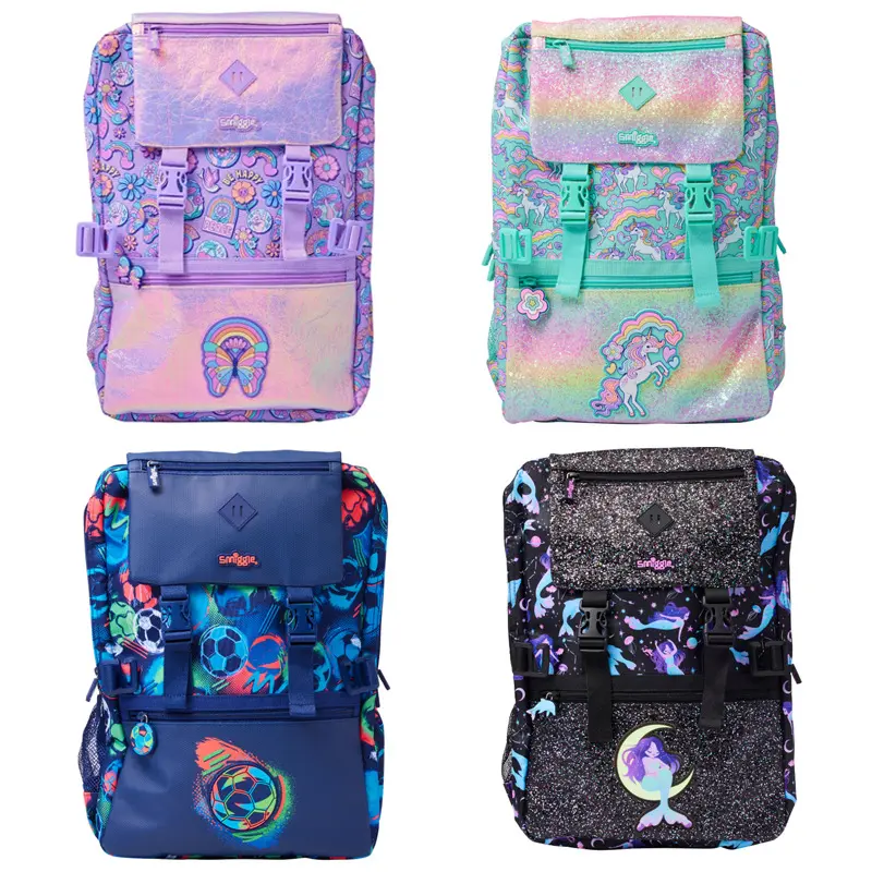 Australian Smiggle Large Schoolbag Primary and Secondary School Children Backpack Children Outdoor Leisure Bag Large Capacity