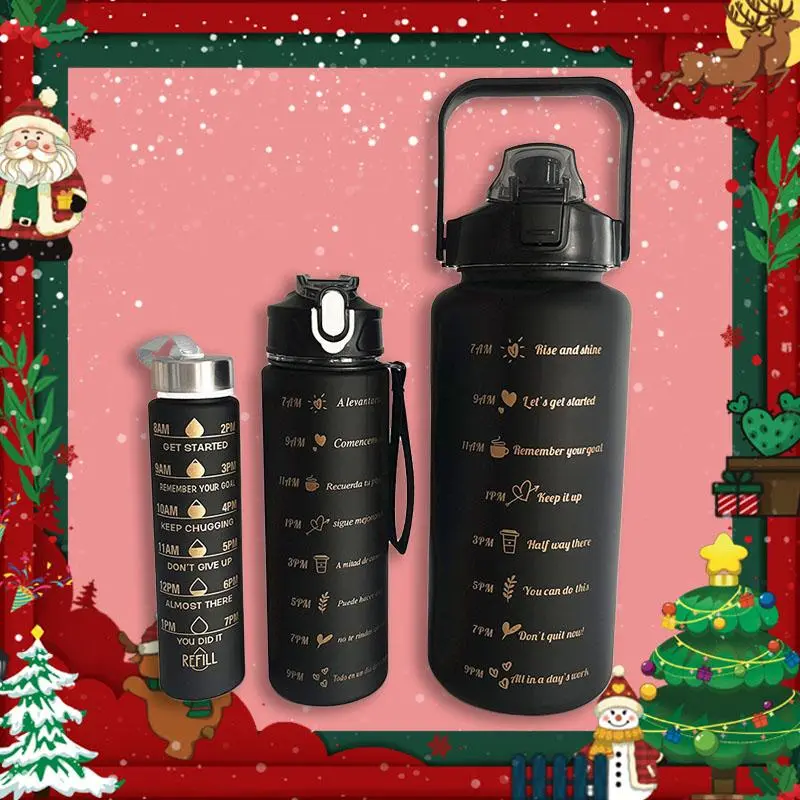 Portable Water Bottles, 3 Counts/set Gradient Tumbler Cups, 2000m/750ml/280ml Fitness Sports Water Bottle, Sports Tumbler with Straw, Kitchen Accessories Washable Reusable Drinkware, Summer for Gift 7