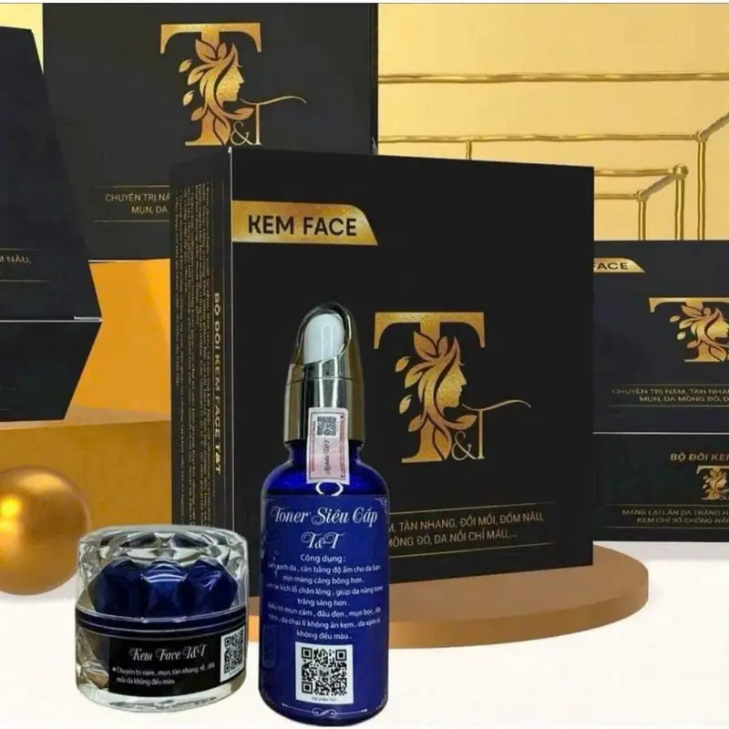 Combo kem face và toner T-T serum T-T 0