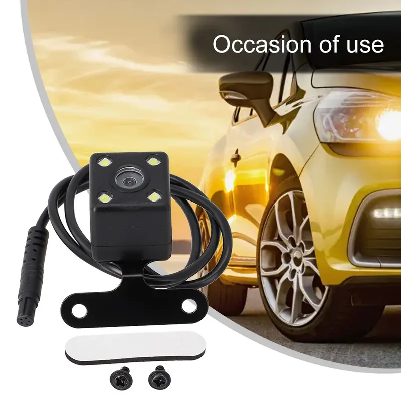 Camera Chiếu Hậu Ô Tô, Cổng Video 5 Chân, Với 4 LED, Tầm Nhìn Ban Đêm, Thích Hợp Cho Camera Chạy Bộ Chip 7