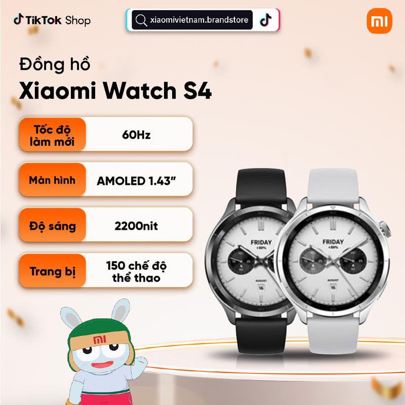Đồng hồ thông minh Xiaomi Watch S4 - Màn hình AMOLED 1.43 inch - Pin 486mAh hoạt động lên đến 15 ngày