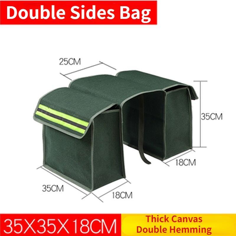 Túi Đựng đồ bằng Vải Bố, Dày, Thích hợp cho yên xe phía sau xe đạp và xe máy Sport Túi Thể Thao Bag 1pair Universal Bike Saddle Bag Hành lý Pannier Vải đơn giản Mũ bảo hiểm Vest Bag 6