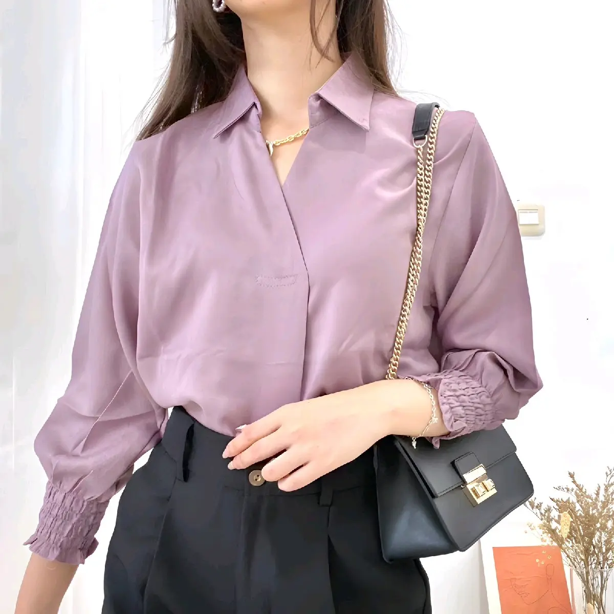Blouse Korea kekinian Kara blouse kece dan cantik