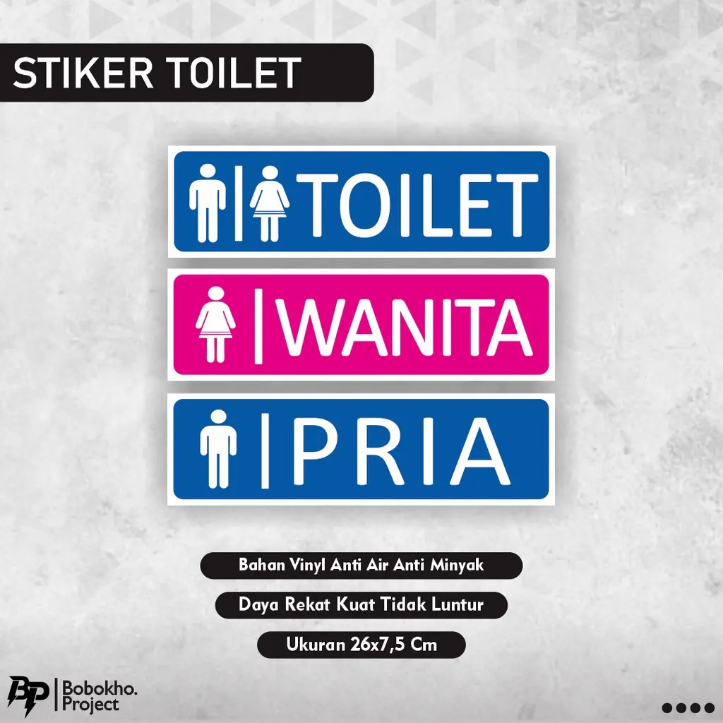 Sign Sticker Label Toilet / Stiker toilet pria / stiker toilet wanita / stiker kamar mandi / stiker kamar mandi laki laki / stiker kamar mandi wanita