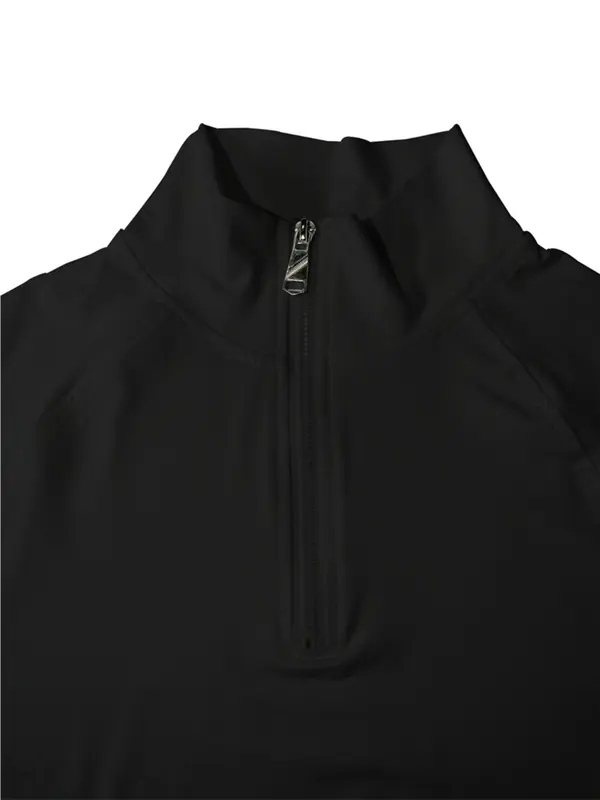 Men's Solid Long Sleeve Compression Tee, Casual Comfy Breathable T-shirt for Spring & Fall, Men's Top for Gym Workout Running, Stretch Athletic Tee 5