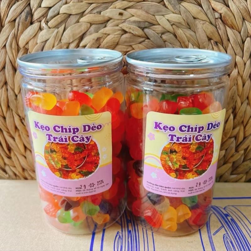 Kẹo dẽo chip chip trái cây vị chua ngọt dẽo mềm hộp 500gr đồ ăn vặt 68 Kiên Giang- Cô Mai food Snack Candy 