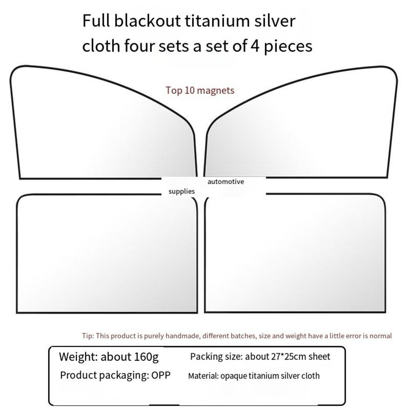 Product Introduction of 4pcs Car Window Sunshades - UV Protection & Heat Insulation, Easy Install Privacy Covers for Cars, Trucks & More 9