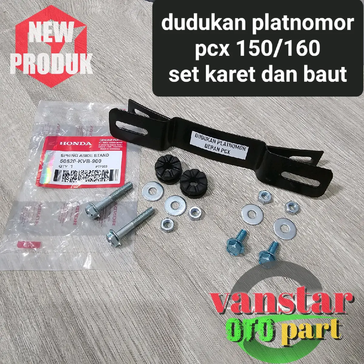 dudukan platnomor plat nomor depan pcx 150 pcx 160 cbu komplit