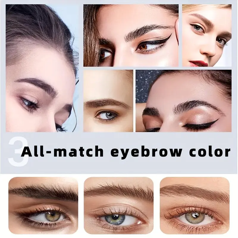 Eyebrow Tinting Kit, Waterproof Eyebrow Pomade with Brush, Long Lasting Eyebrow Tinted Cream, Cosmetic Beauty Supplies for Women, Christmas Gift 8