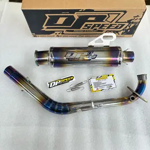 DP_SPEED - Knalpot Salemba Full Blue Edition Moncong Linting Original DP_SPEED RACING Inlet 38MM Motorcycle