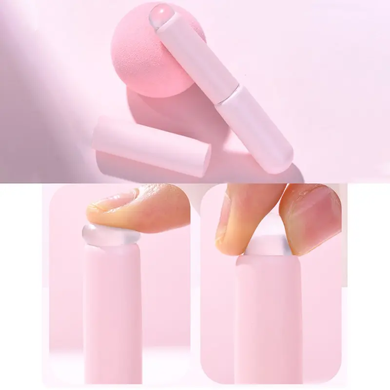 Cọ Môi Silicon, Có Nắp Đậy, Cọ Che Khuyết Điểm Góc Cạnh, Đầu Ngón Tay Q, Cọ Trang Điểm Son Môi Mềm, Đầu Tròn, Không Vỡ 7