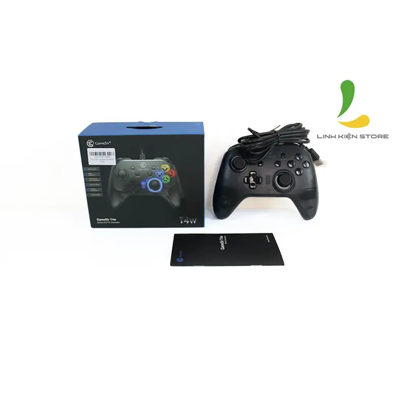 Tay cầm chơi game Gamesir T4W - T4 pro - tay cầm chơi game có dây đèn led, chế độ rung cực mạnh 6