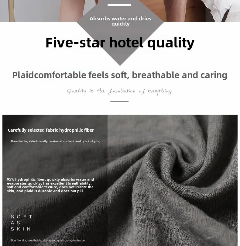 Product Introduction of Stylish Bathrobes for Men and Women  for Hotel Wholesale Wide and Absorbent Bathrobes for Relaxing 3