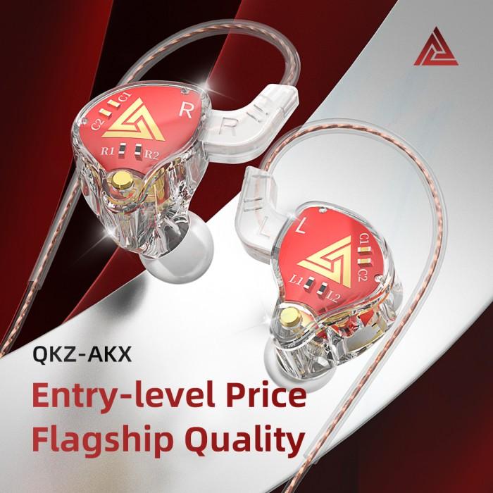QKZ AKX Earphone Wired In Ear Monitor Earphone IEM HiFi Dynamic 2