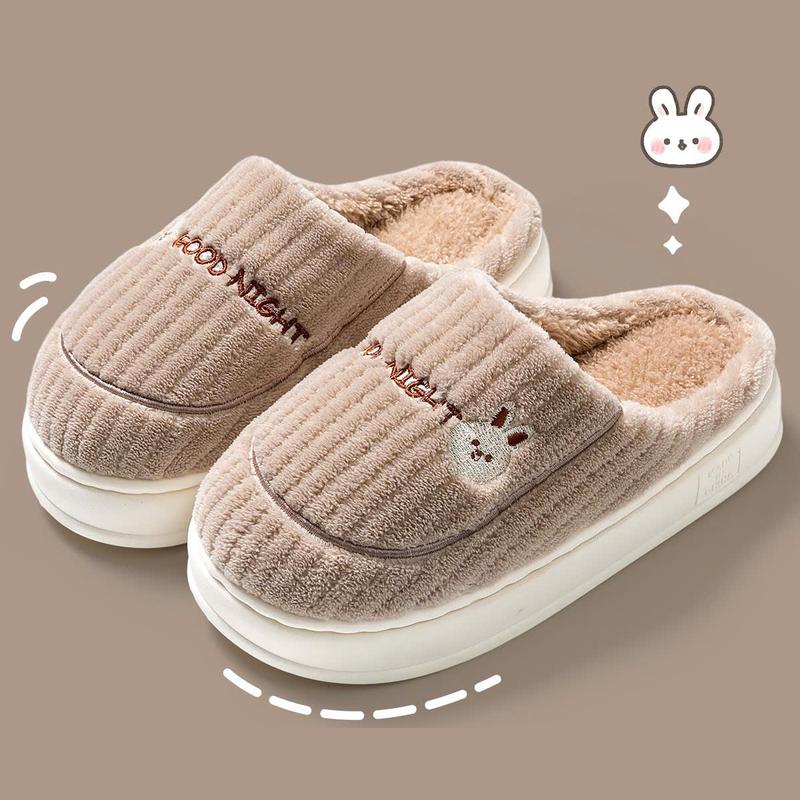 Dép Bông Nam Nữ Đi Trong Nhà Hình Gấu Thỏ Kute Dép Lông Mềm Mại Ấm Áp