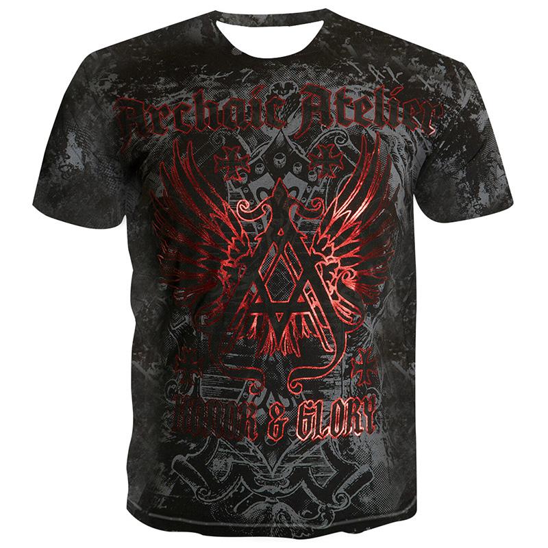 Áo Thun Polyester In Kỹ Thuật Số 3D Thường Ngày Dành Cho Nam Giới, Quần Áo Mùa Hè Thoáng Khí, Áo Nam