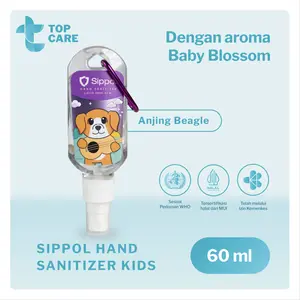 Sippol Hand Sanitizer Kids 60 ml [Baby Blossom] [Anjing Beagle]