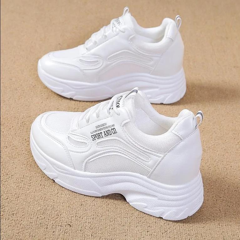 Giày thể thao nữ độn đế 5cm tôn dáng hot trend 2024 B2 Sneaker Shoes Cao Su Women
