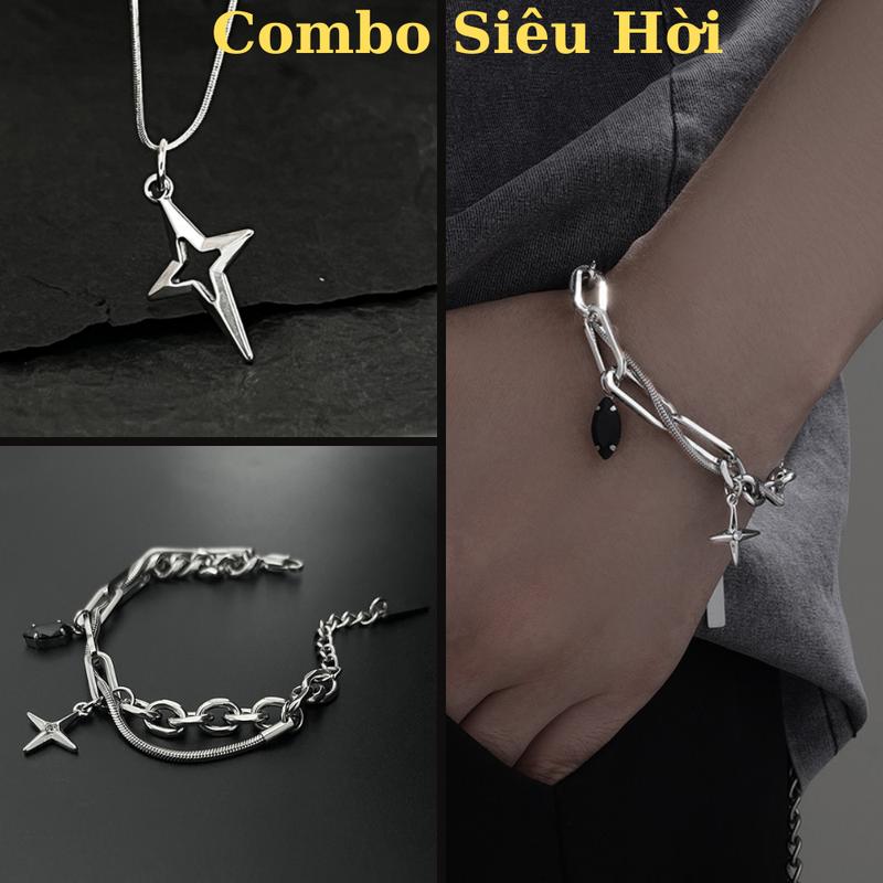 Mua là mê chê thì hoàn về Combo Dây Chuyền Titan - Vòng tay titan nam nữ không gỉ phụ kiện thời trang cá tính phong cách HipHop Tavi Studio