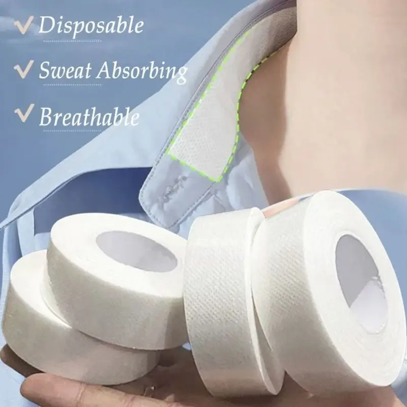 Băng Dính Thấm Hút Mồ Hôi, Tự Dính, Thoáng Khí, Có Chiều Dài 3 / 5 / 8M, Chống Bẩn, Khử Mùi, Thích Hợp Cho Cổ Áo, Cổ Áo Thun, Vòng Bít, Mũ, Chất Liệu Vải Không Dệt Miếng Dán, Lý Tưởng Cho Mùa Hè 3