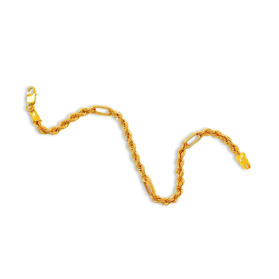 Top Cash Jewellery 916 Gold Nexus Rope Bracelet
