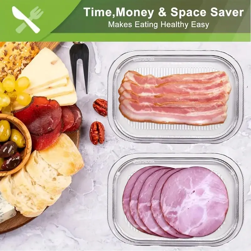 3-layer Leak-proof Food Storage Container Set, 1 Count Reusable Food Processed Meat Storage Box, Kitchen Organization for Home Dining Room Picnic 6