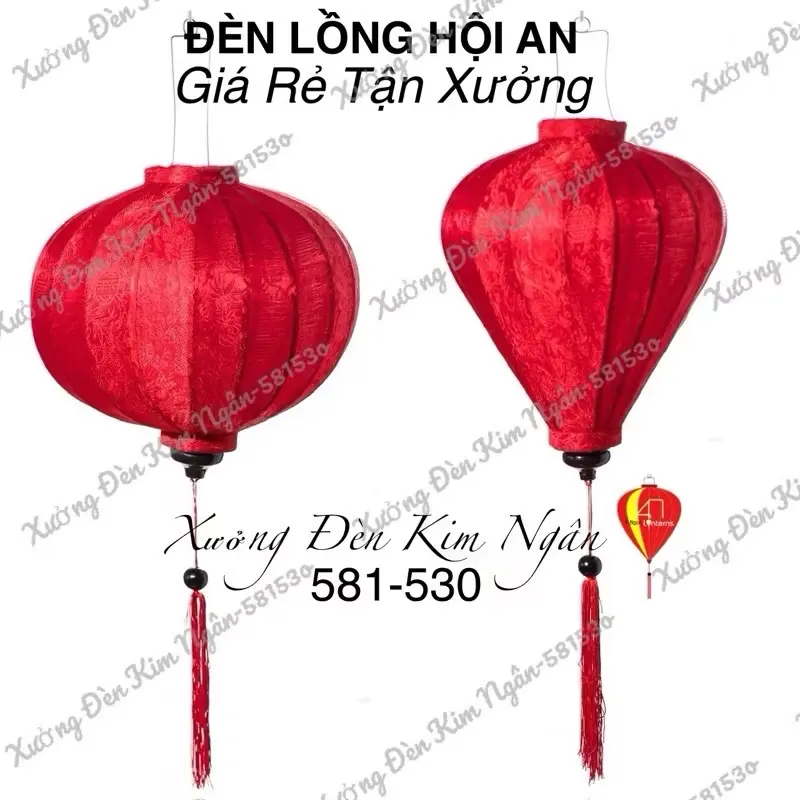 Đèn Lồng Đỏ Hội An(CÓ Sẵn)Vải Lụa Gấm Cao Cấp (mua 10=Sỉ)