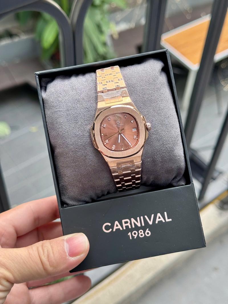 Product Introduction of Đồng Hồ Nữ CARNIVAL 8160L Size 34mm Form Nautilus - Kính Sapphire | Hàng Chính Hãng 9