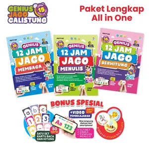 PAKET GENIUS CALISTUNG (Usia 4+) isi 3 Buku - Ziyad Books Utbk