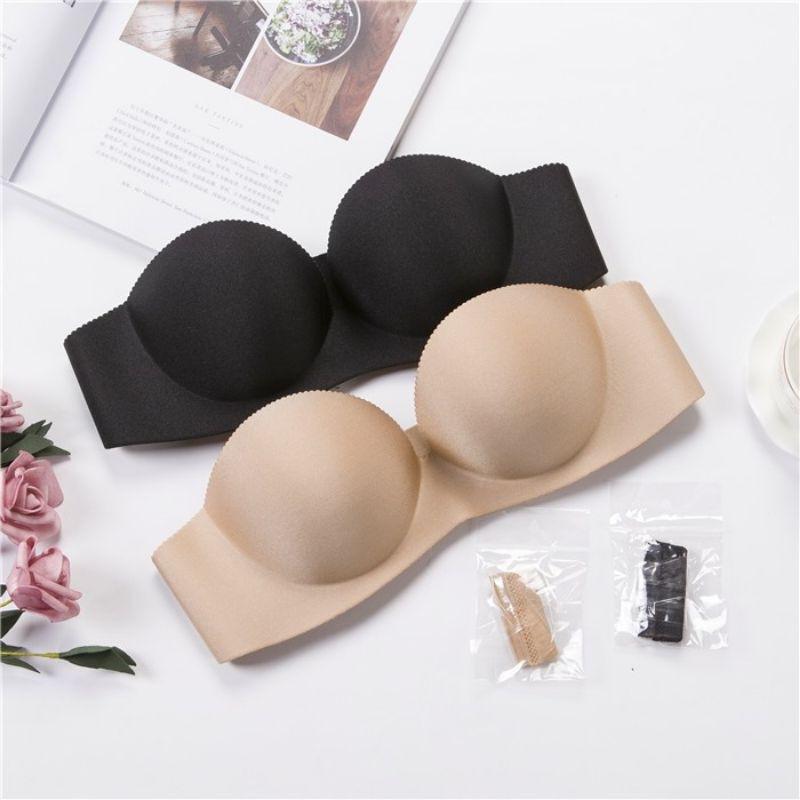 Áo Lót Đúc Không Dây Đệm Bàn Tay Nâng Ngực 2218 Cao Su Nữ Bra Voi - Không Gọng Không Tuột Chống Trượt Women Women giặt bằng nước lạnh đặc biệt màu ngẫu nhiên br a