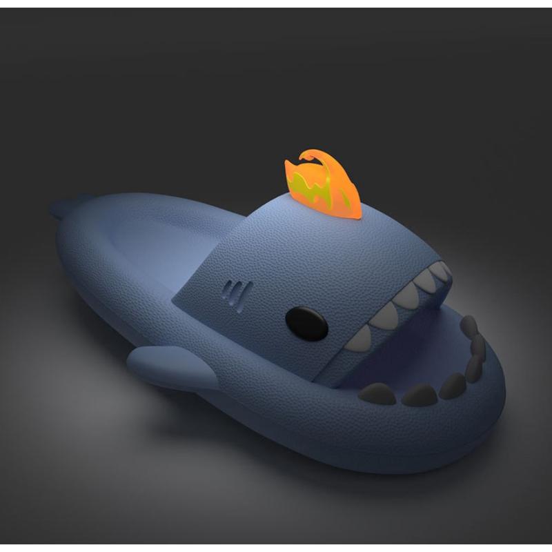 Dép Cá Mập Vây Cá Dạ Quang, Giày Có Thể Tháo Rời, Phụ Kiện Hoa, Thích Hợp Cho Người Lớn, Chất Liệu Pvc, Phong Cách Mới 2023