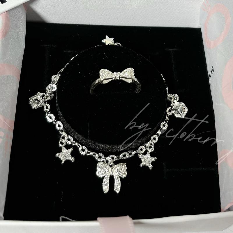 Set trang sức nơ dễ thương October jewelry 1