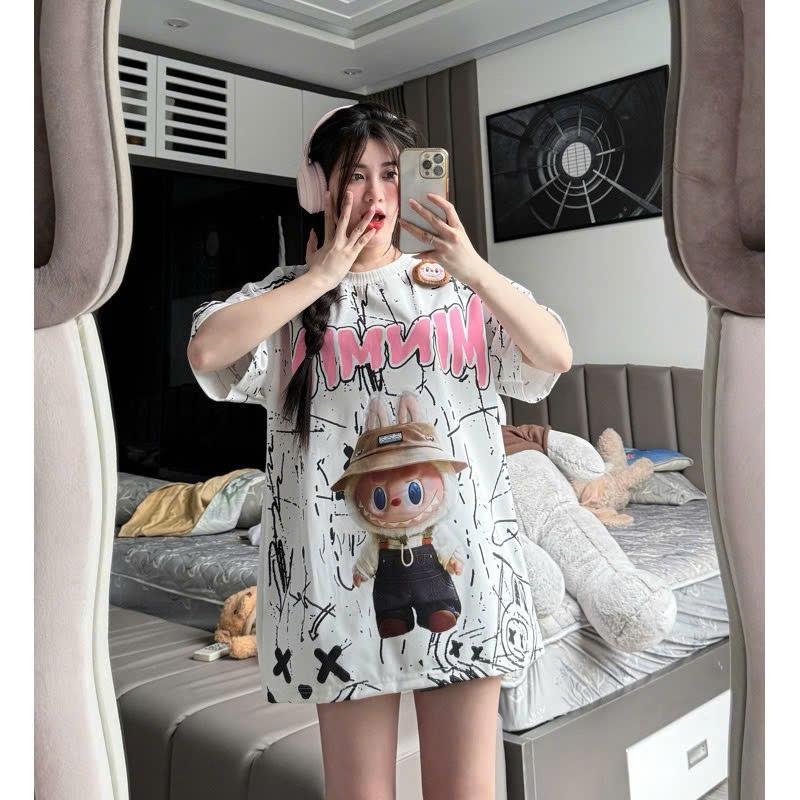 Product Introduction of Áo Thun Labubu In Hoạ Tiết 3D Độc Đáo Mới Lạ - Áo Thun From Rộng Hottrend Mới 11