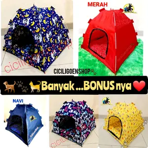 Tenda kitten Kucing anjing gratis Alas Copot Kasur pet tent portable