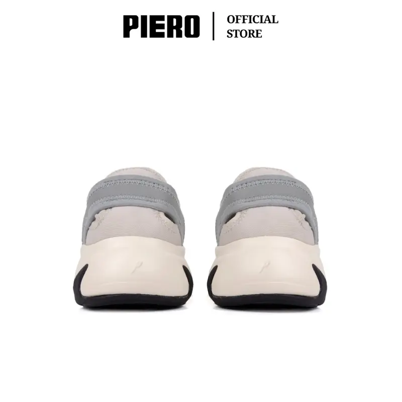 PIERO SEPATU SNEAKERS WANITA ERGO MOTION W OATMEAL GREY OFF WHITE PIE1000192 4