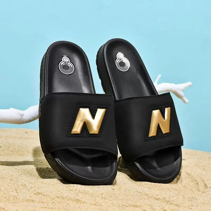 Ink sandals, black-white, couple sandals, beautiful and fashionable, lightweight and durable