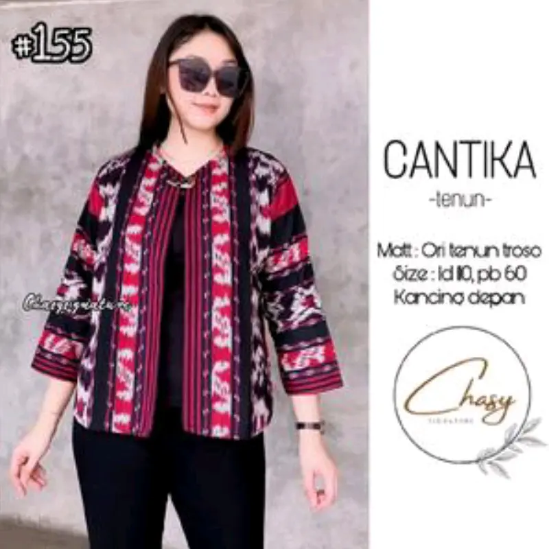 CANTIKA OUTER , OUTER TENUN WANITA , OUTER CROP MODERN 3