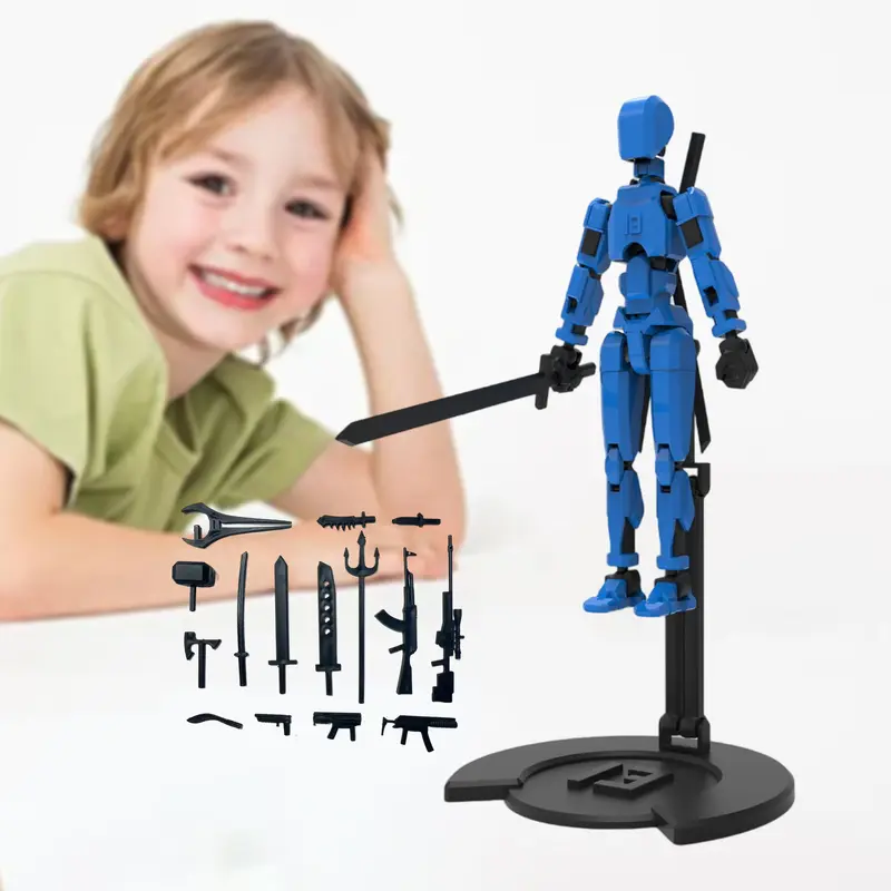 Mô Hình Hành Động Robot In 3D, Bộ 1 Chiếc, Có Phụ Kiện Đế, Mô Hình Robot Có Thể Di Chuyển Nhiều Khớp, Tượng Nhồi Bông Có Khớp Nối, Đồ Trang Trí Để Bàn, Inhgubfe 7