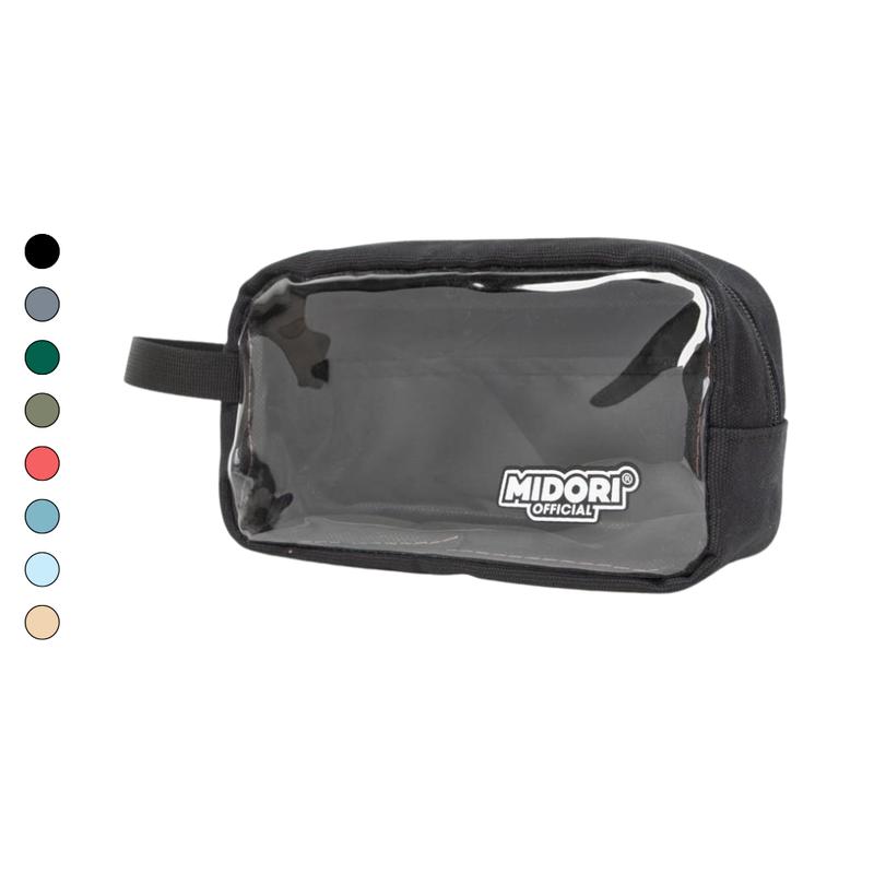 ST.ICK.ER Hộp Bút Đa Năng Đựng Viết Mỹ Phẩm Nam Nữ Canvas Có Quai Xách Du Lịch | MIDORI FOR MAN