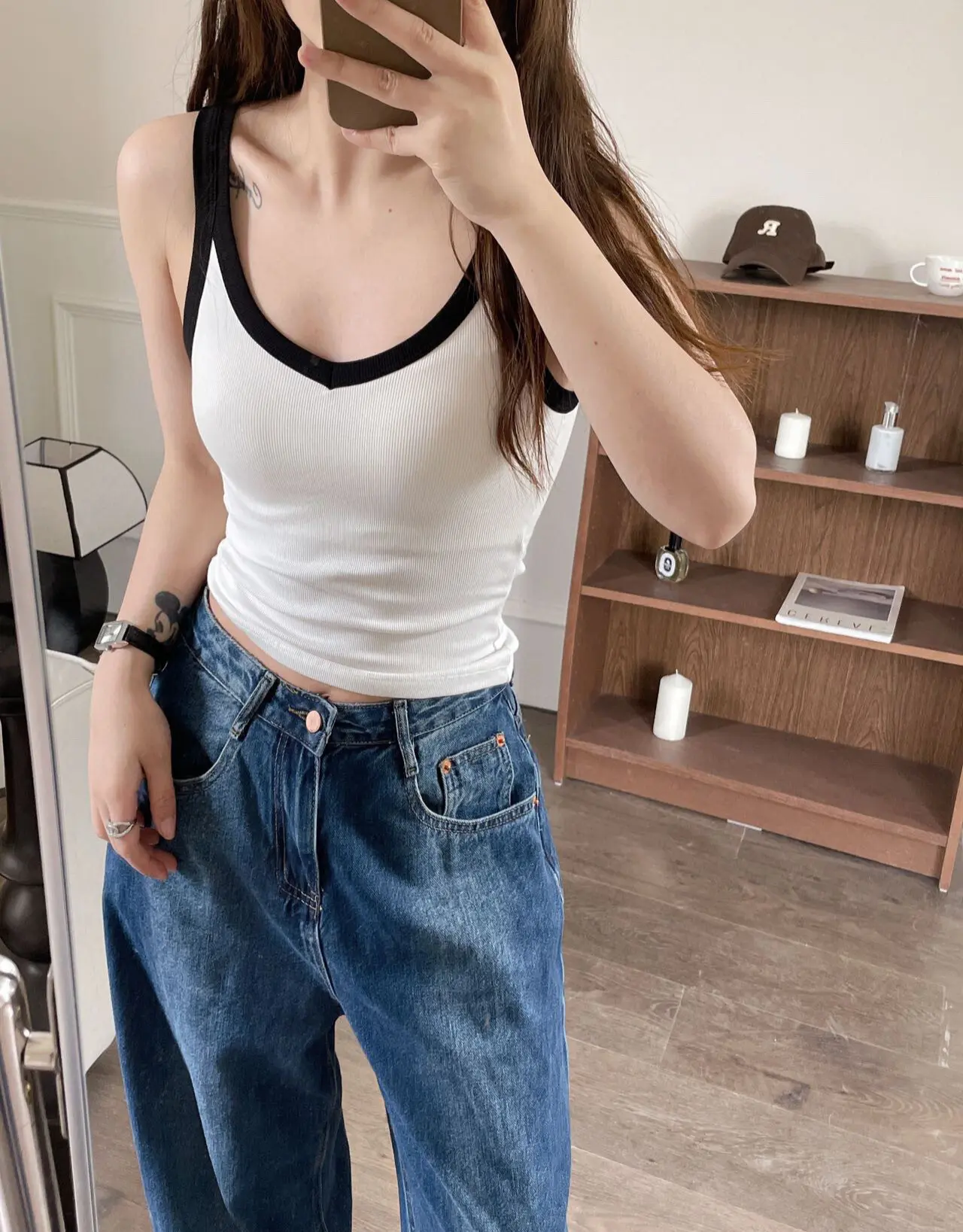 (CÓ ĐỆM MÚT) Áo hai dây có mút ngực, Áo ba lỗ có mút ngực AD07 cotton thoáng mát aoba lo bigsize