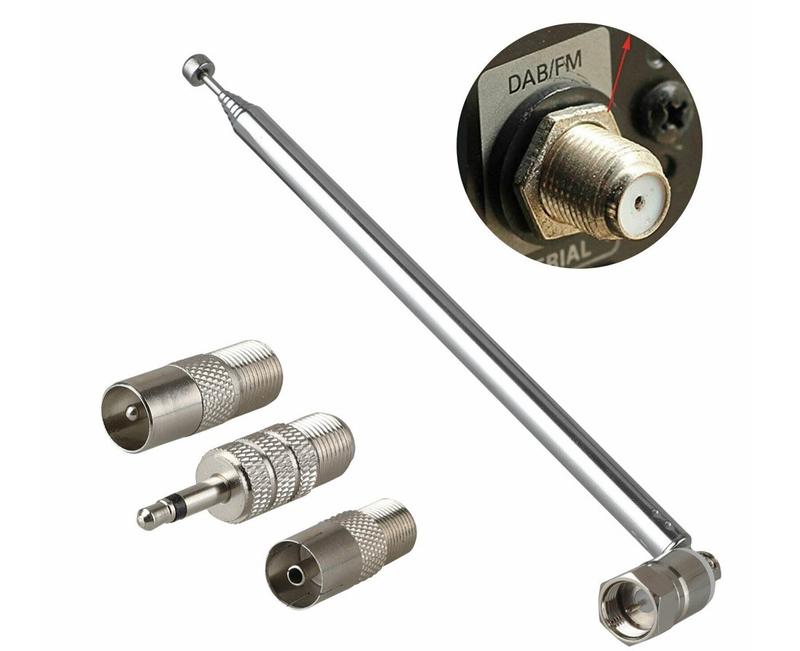 Ăng-ten chuyên FM anten 4 món kéo rút nhận tín hiệu đài radio cho cassette dàn nhạc âm thanh mini