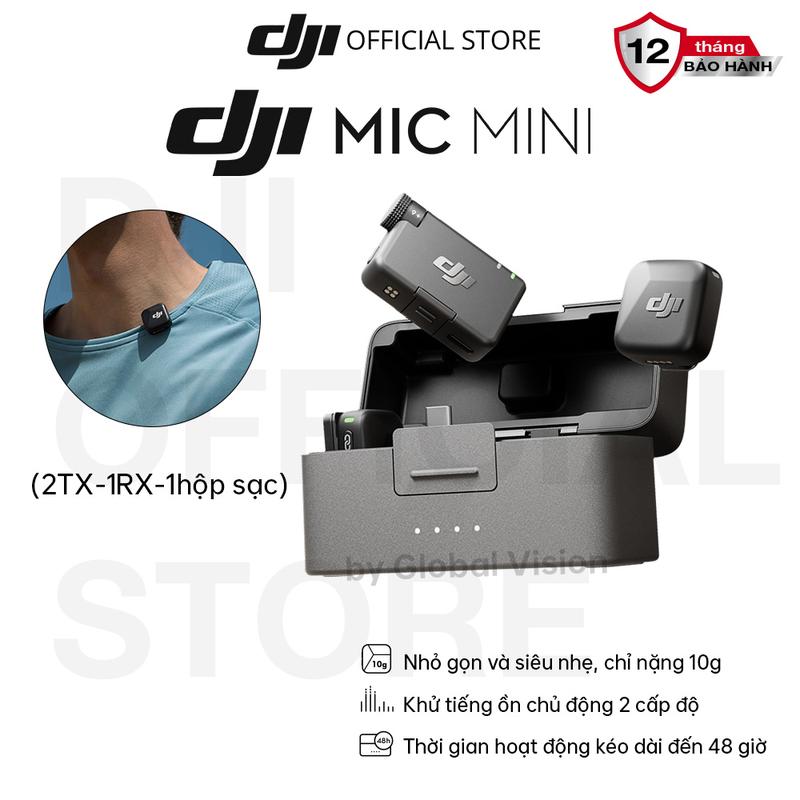 Bộ micro không dây cài áo DJI Mic Mini nhỏ gọn nhẹ, khử ồn chất lượng (DJI Mic Mini)