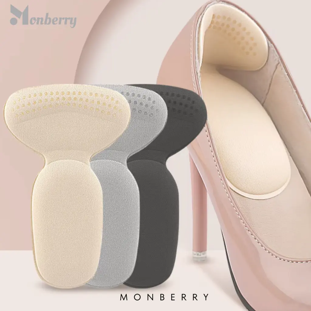 Flat Shoes Insole Heels Sepatu Tshaped Monberry MIS05 Anti Lecet Kebesaran Bantalan Pelindung Alas Kaki Sepatu Depan Tumit Sol Dalam High Heels Pad Pelindung Busa Sponge 2pcs Sepasang Pria Wanita